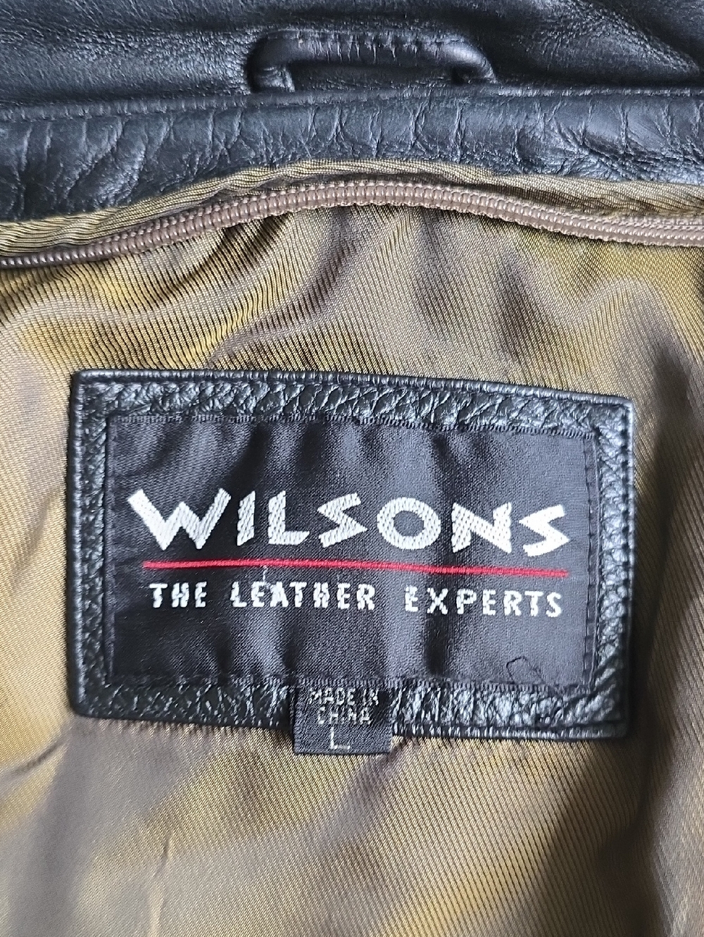 Wilsons Leather Black Leather Bomber Jacket